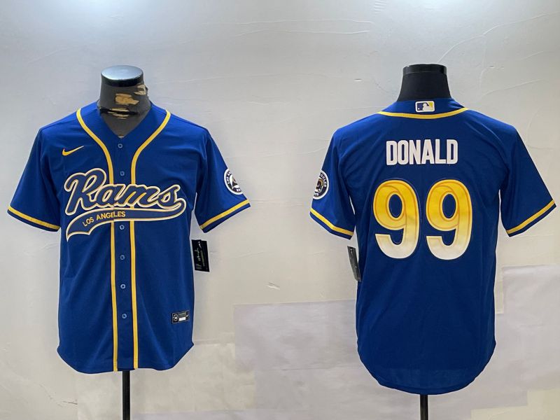 Men Los Angeles Rams 99 Donald Joint Name 2024 Nike Limited NFL Jersey style 1